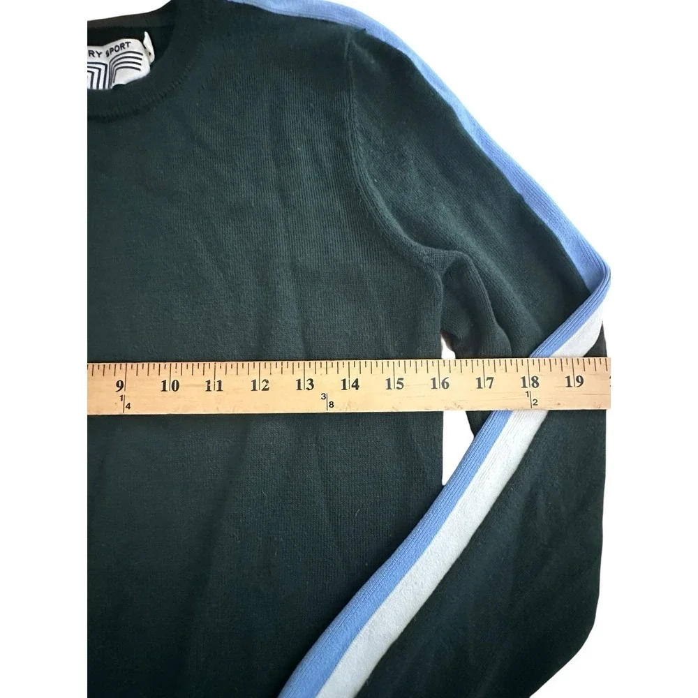 Tory Sport Sweater Women's Small Cashmere‎ Blend Sleeve Stripes Preppy #F3-3